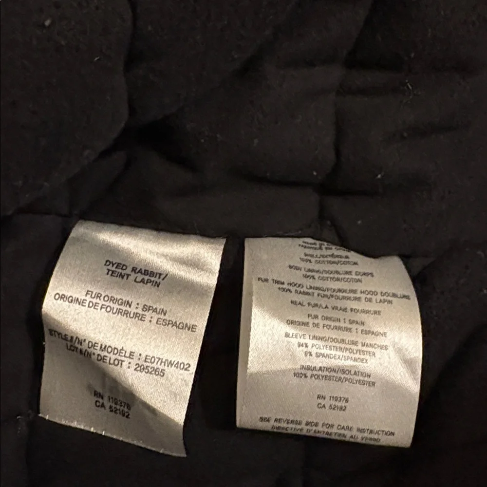 NEW Helmut Lang w real rabbit fur Black winter  Jacket retail over $1100 - Picture 7 of 15